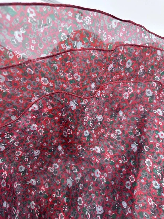 Selkie Floral Puff Sleeve Mini Dress Lightweight Romantic Cottagecore - Picture 7 of 8